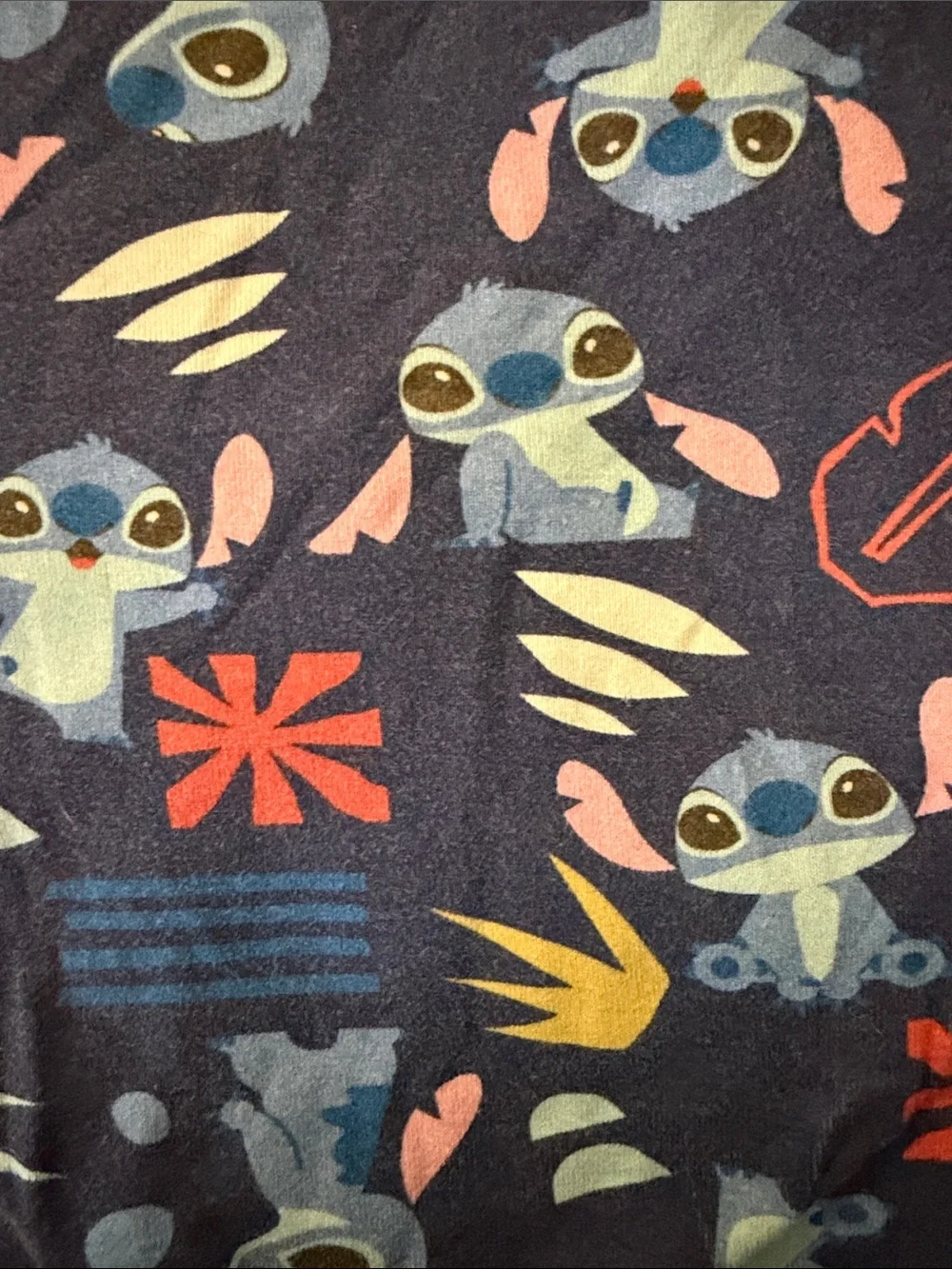Hanna Andersson /Disney Navy Blue Stitch Print Kids Pajama Set